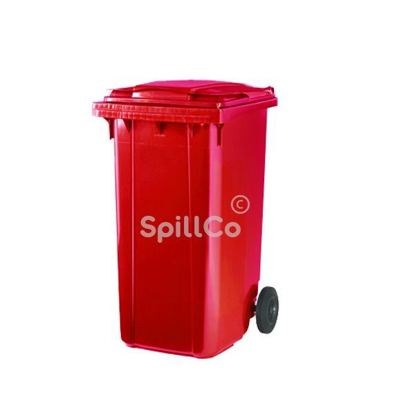 240 ltr garbage bin red