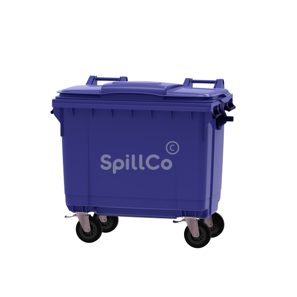 660 ltr mobile garbage bin blue
