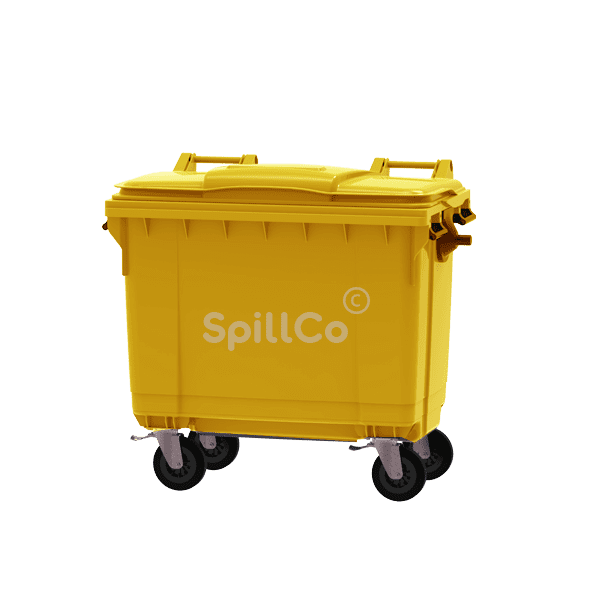 660 ltr mobile garbage bin yellow